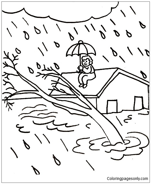 Natural Disasters Coloring Pages - Nature & Seasons Coloring Pages