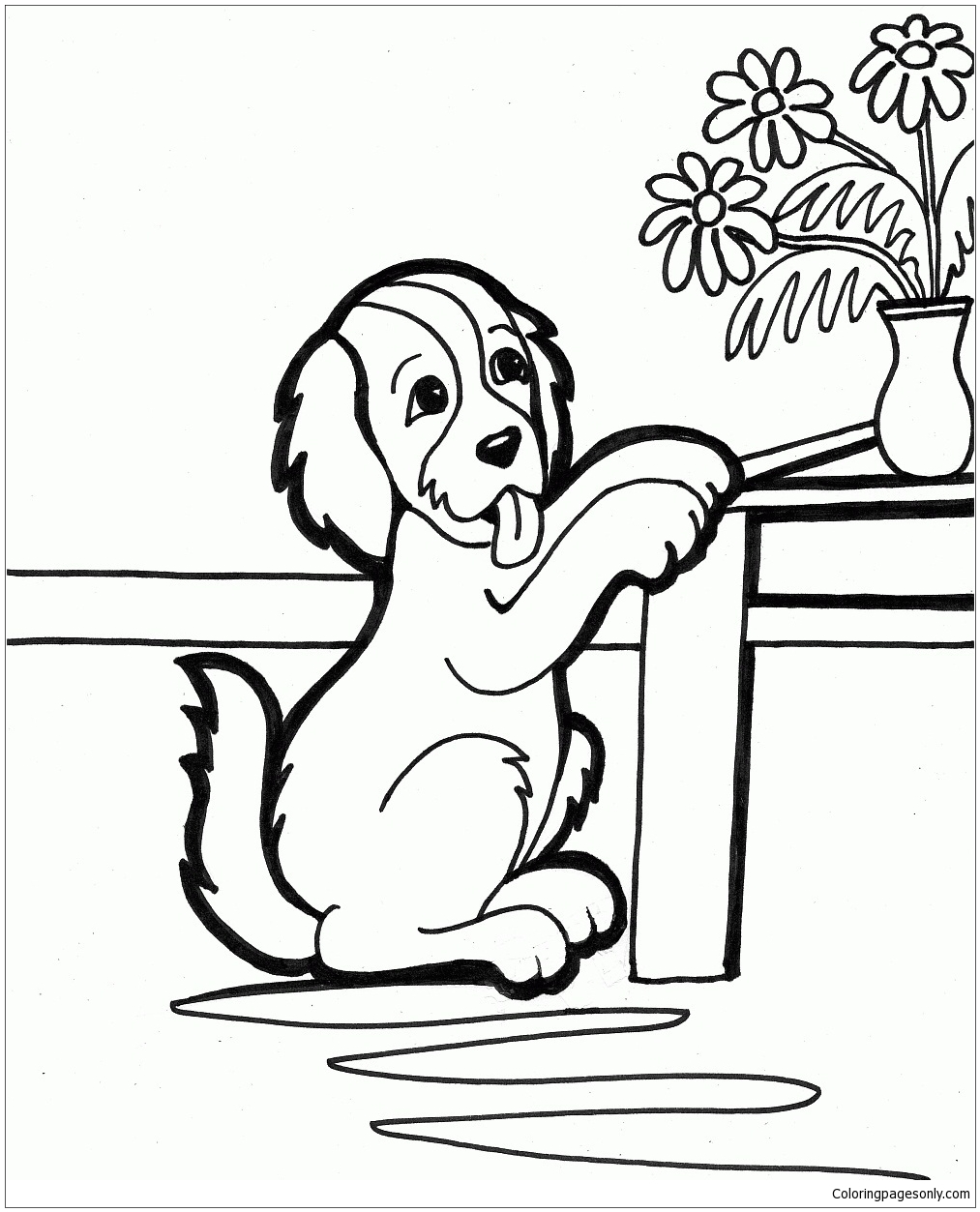 Naughty Puppies Coloring Pages - Puppy Coloring Pages - Coloring Pages