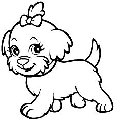New Cute Puppy Coloring Page