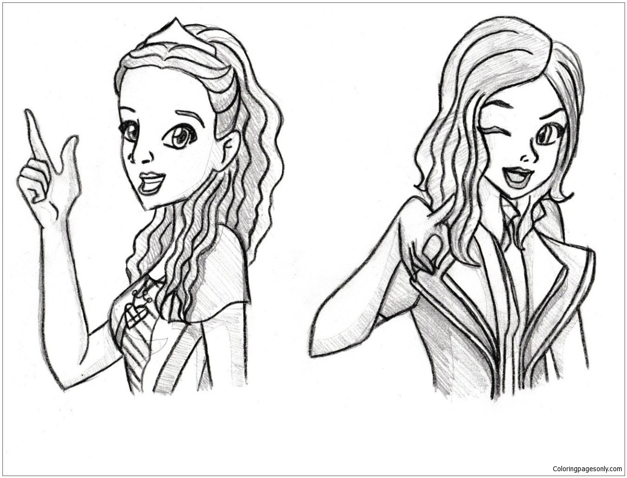 900 Coloring Pages Disney Descendants  Best HD