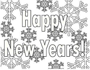 New Year 2017 Coloring Page