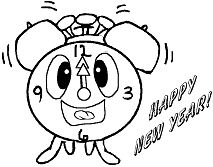 New Years 2 Coloring Pages