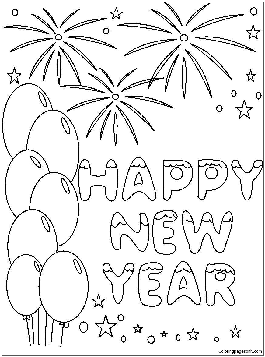 New Years Coloring Pages Happy New Year Coloring Pages Coloring Pages For Kids And Adults