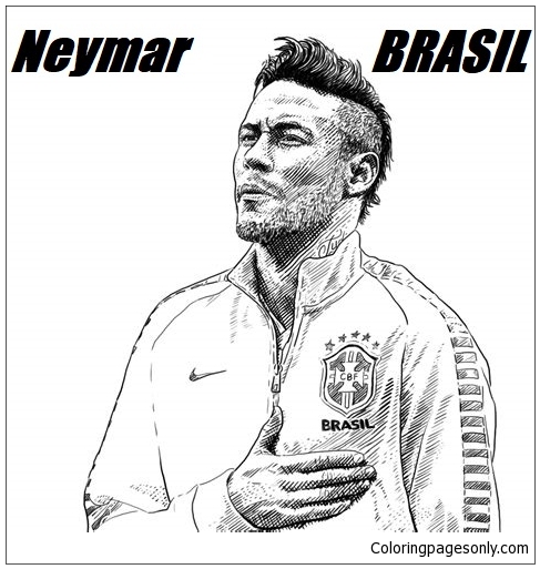Neymar-imagem 17 desenhos para colorir