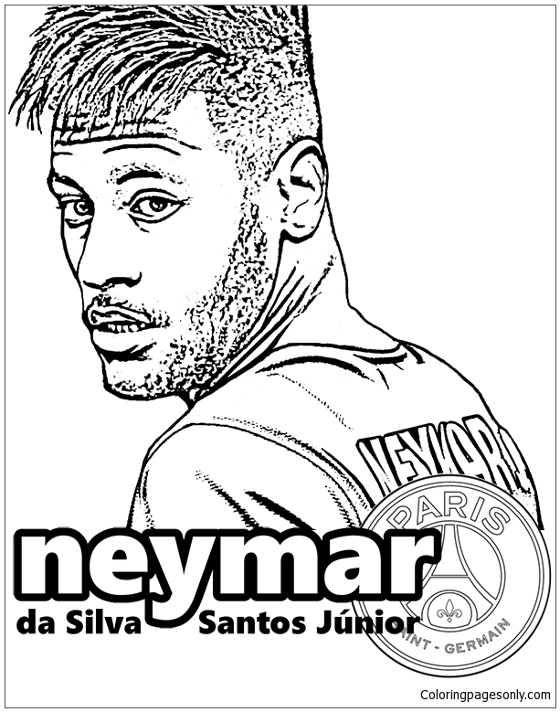 Neymar-image 2 Coloring Pages - Neymar Coloring Pages - Coloring Pages For Kids And Adults