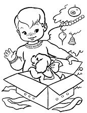 Nice Christmas Gift For A Little Boy Coloring Pages