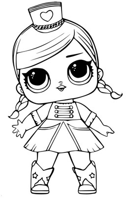 Nice Hair Of Lol Surprise Doll Coloring Page