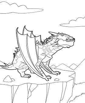 Night Dragon Coloring Page