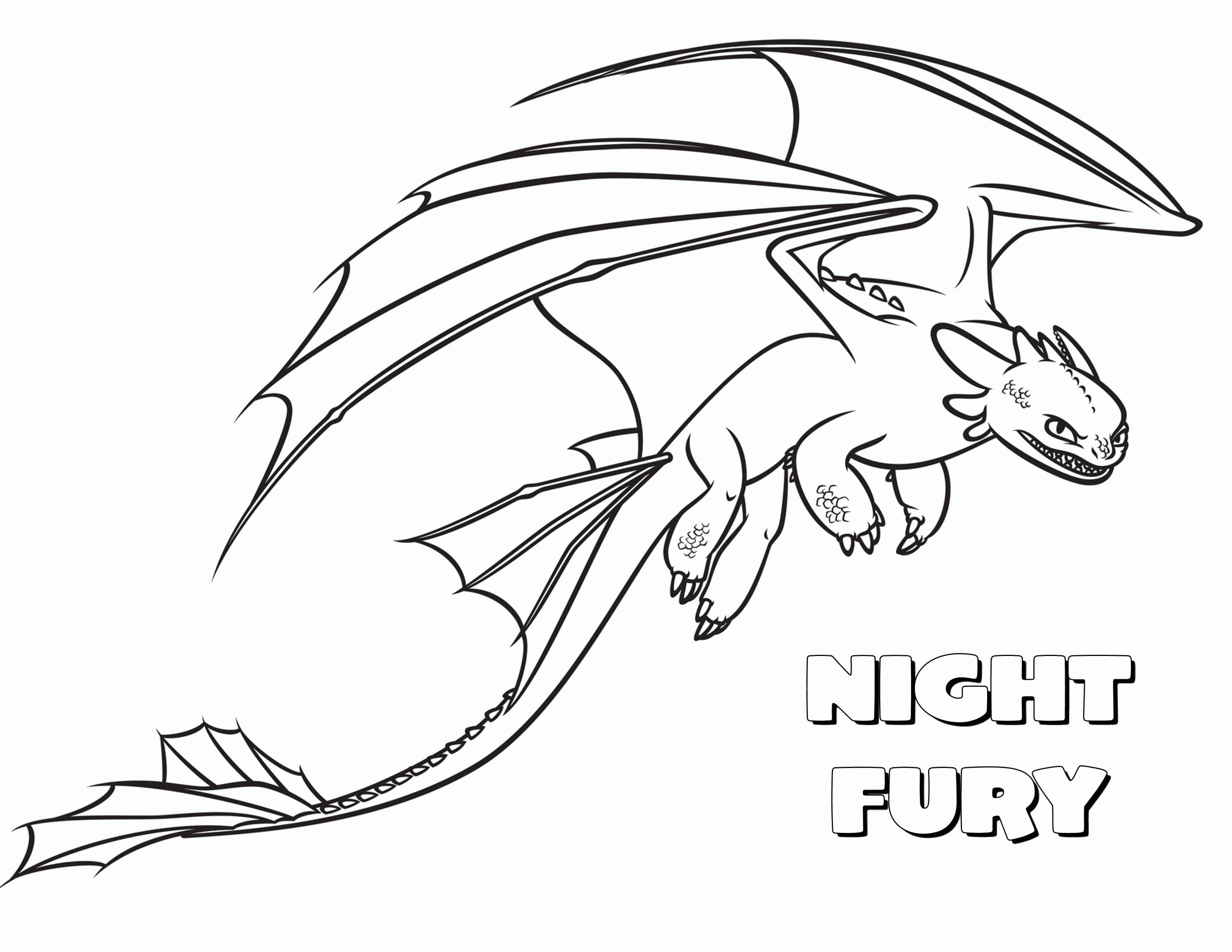 Night Fury Coloring Page