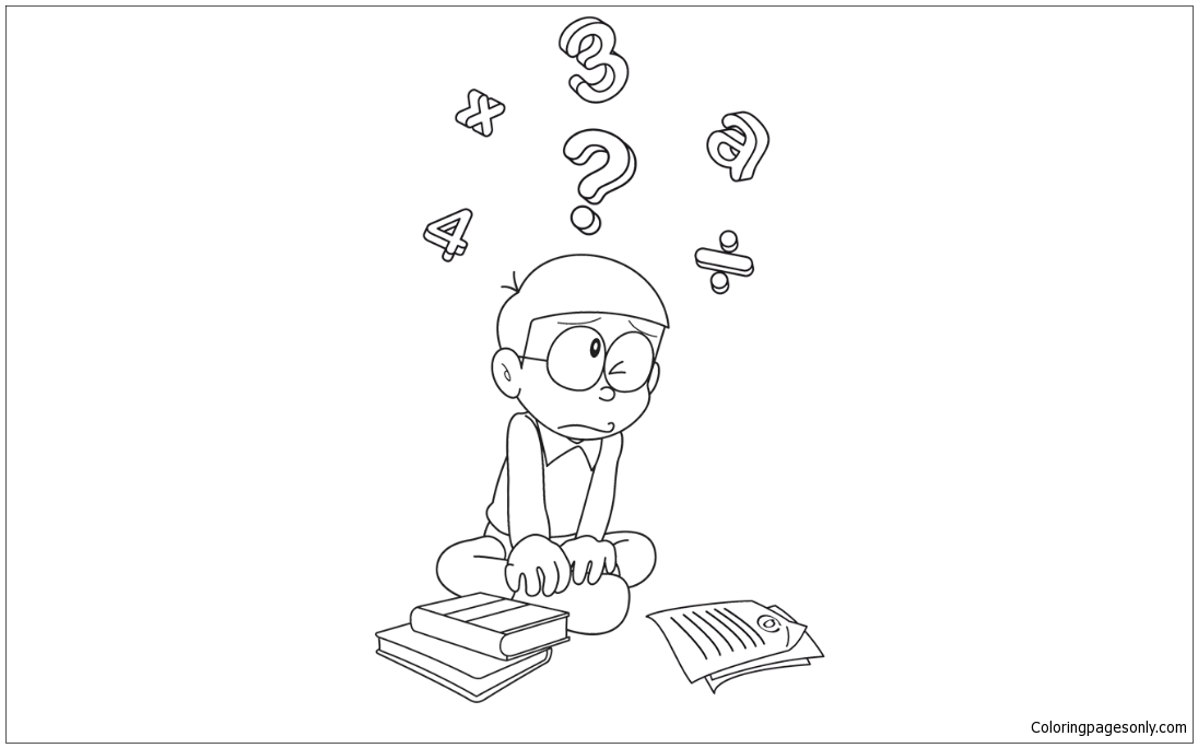 Nobita studierte Mathematik bei Doraemon