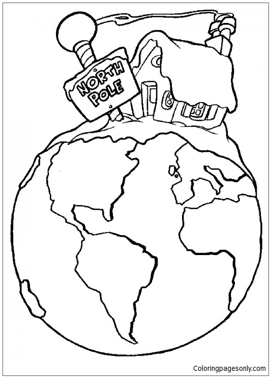 North Pole Location Coloring Pages