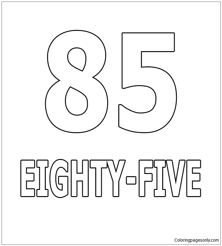 Number Eighty-Five Coloring Pages