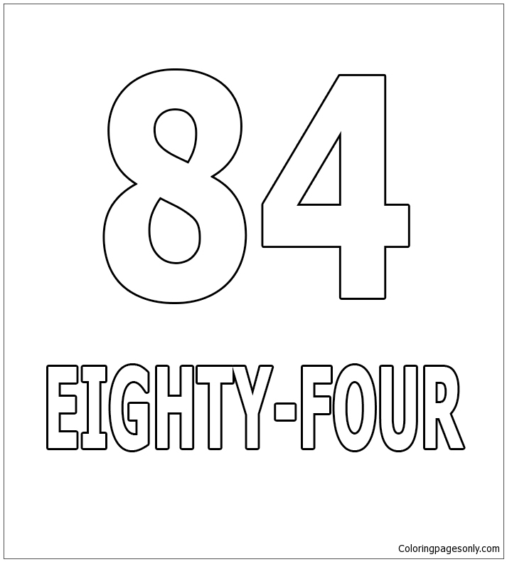Number Eighty-Four Coloring Pages