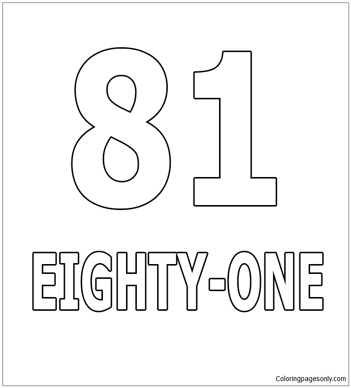 Number Eighty-One Coloring Pages