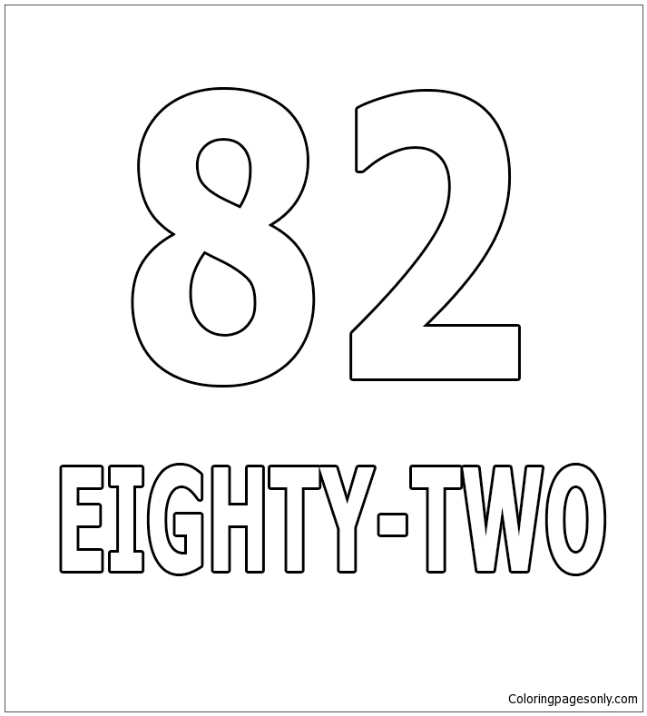 Number Eighty-Two Coloring Pages