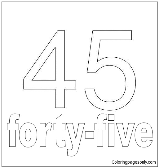 Number Forty-Five from Numbers