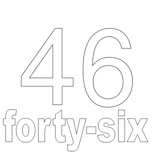 Number Forty-Six Coloring Page
