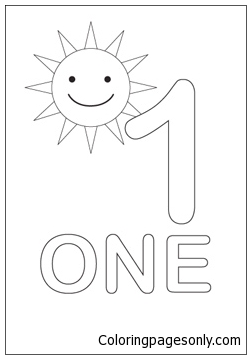 Download Number One With The Sun Coloring Page - Free Coloring ...