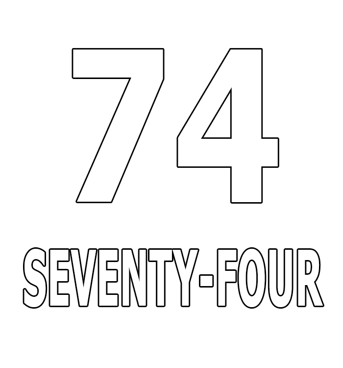 Number Seventy-Four Coloring Pages