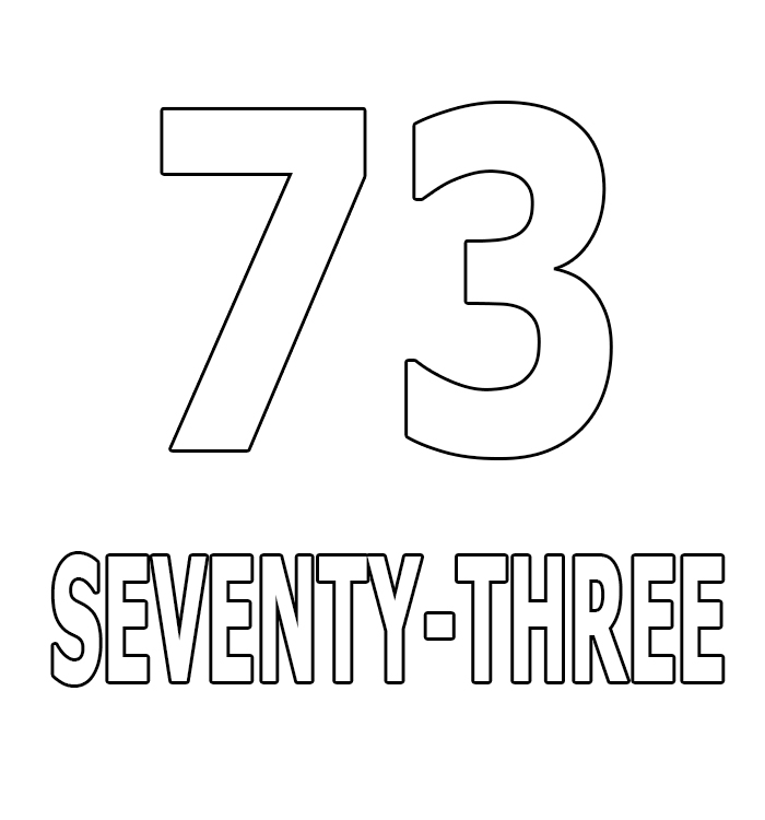 Number Seventy-Three Coloring Pages