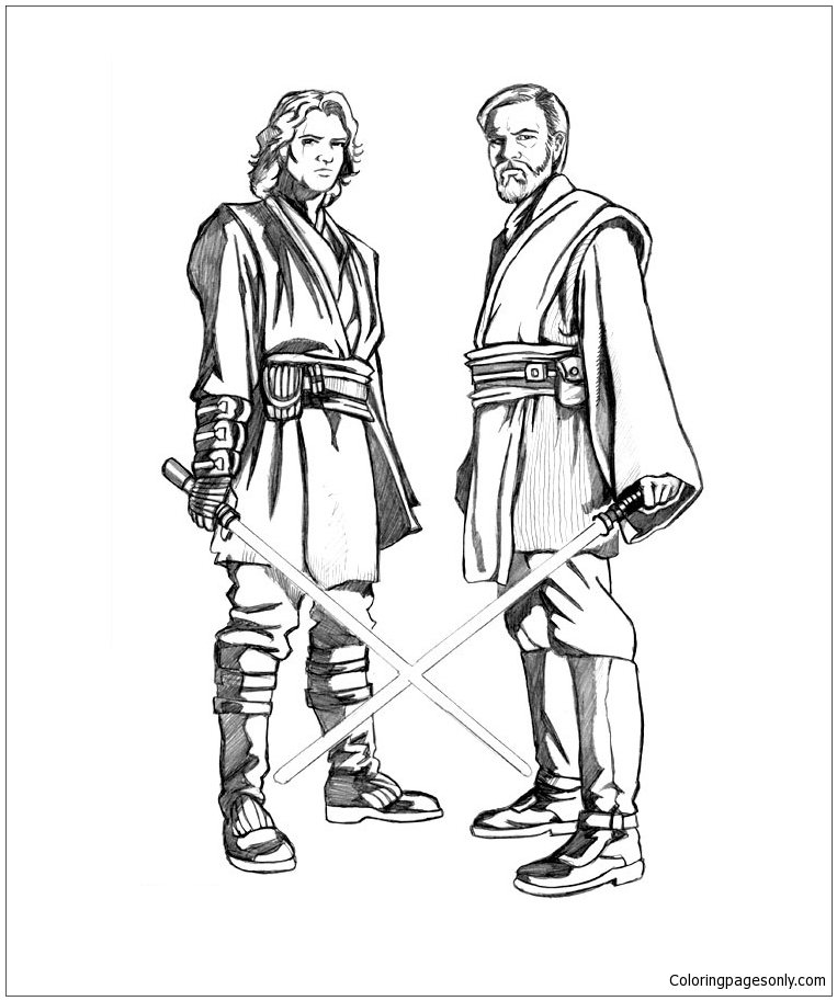 Download Obi Wan Kenobi Coloring Page - Free Coloring Pages Online