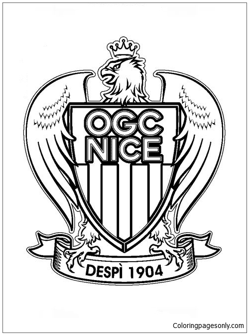 OGC Nice aus den Logos der französischen Ligue 1-Mannschaft