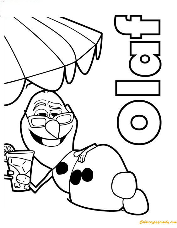 Olaf mignon coloriage