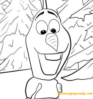Olaf Finding A Flower Coloring Pages