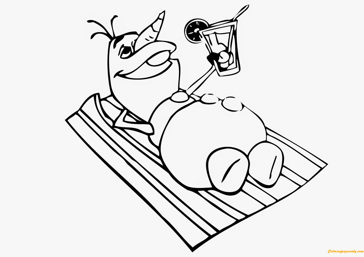 olaf relax coloring pages cartoons coloring pages coloring pages for kids and adults