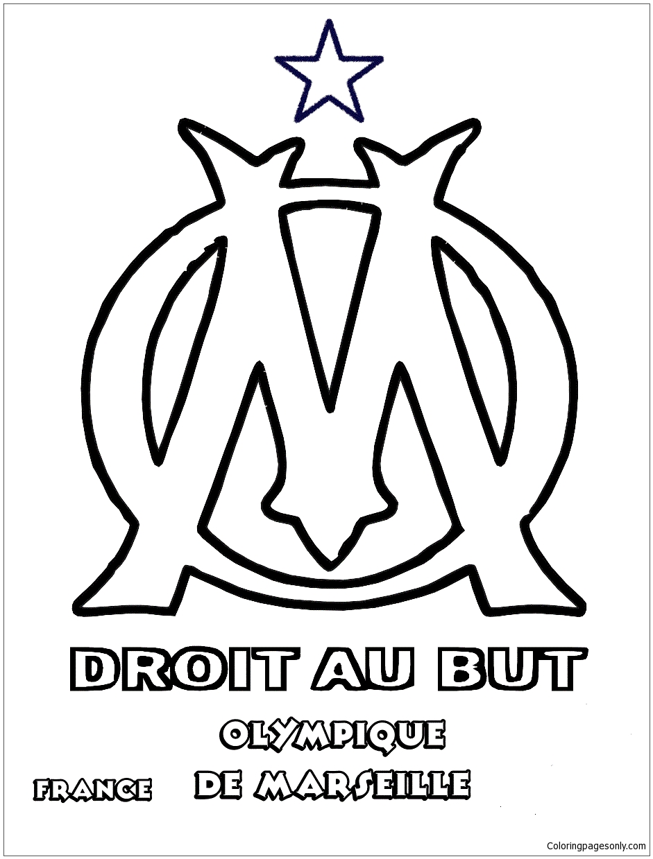 Olympique de Marseille dos logotipos da equipe francesa da Ligue 1