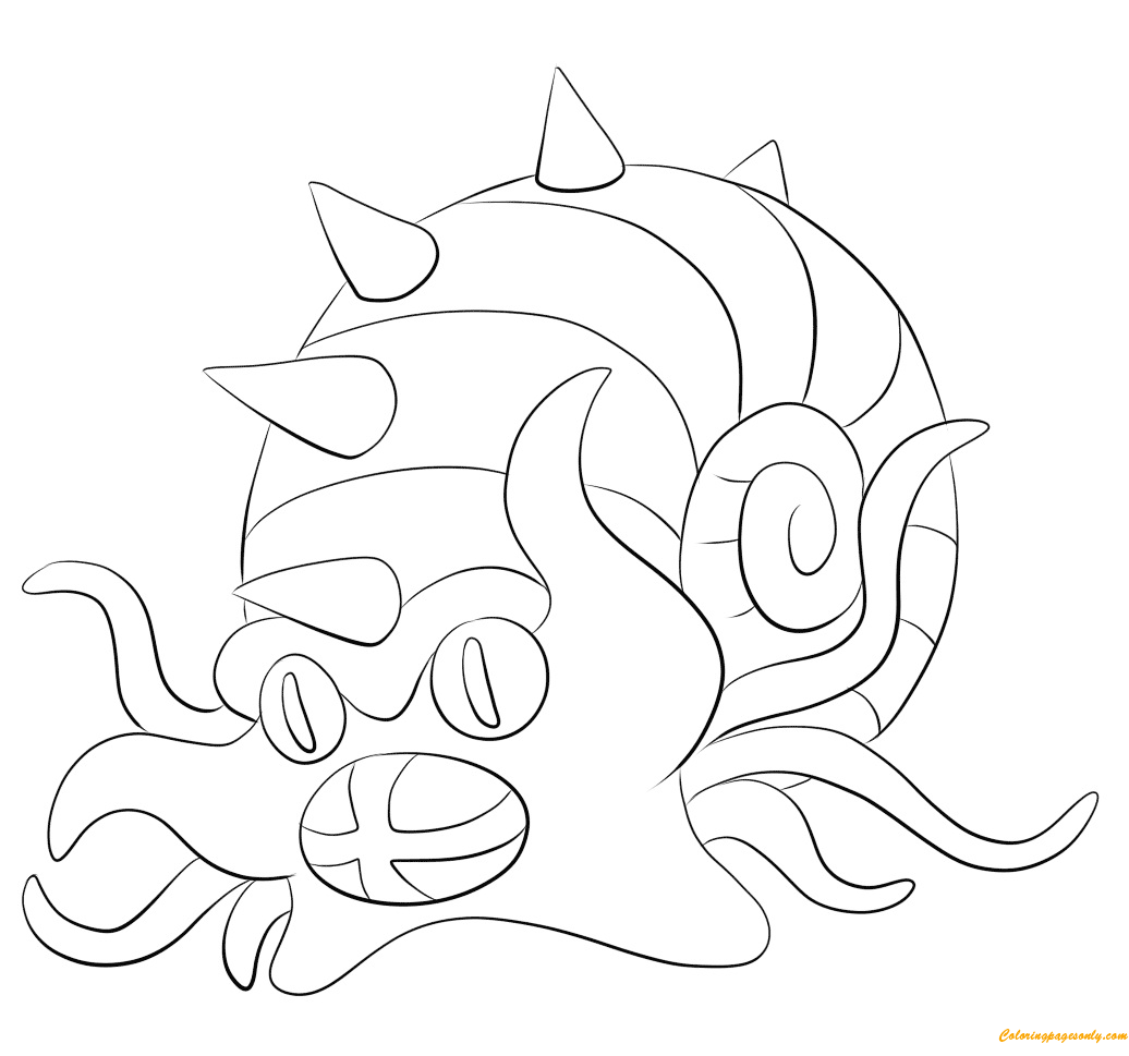 Omastar Coloring Pages