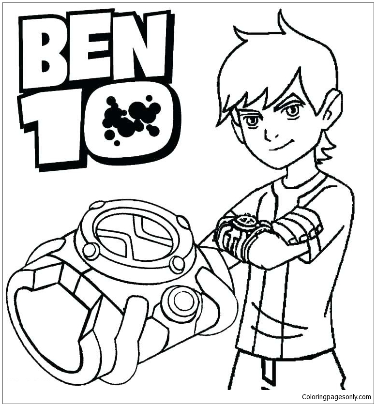 Download Omnitrix Ben 10 Coloring Pages Coloring And Drawing