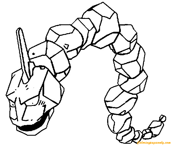 Onix Pokemon Kleurplaat