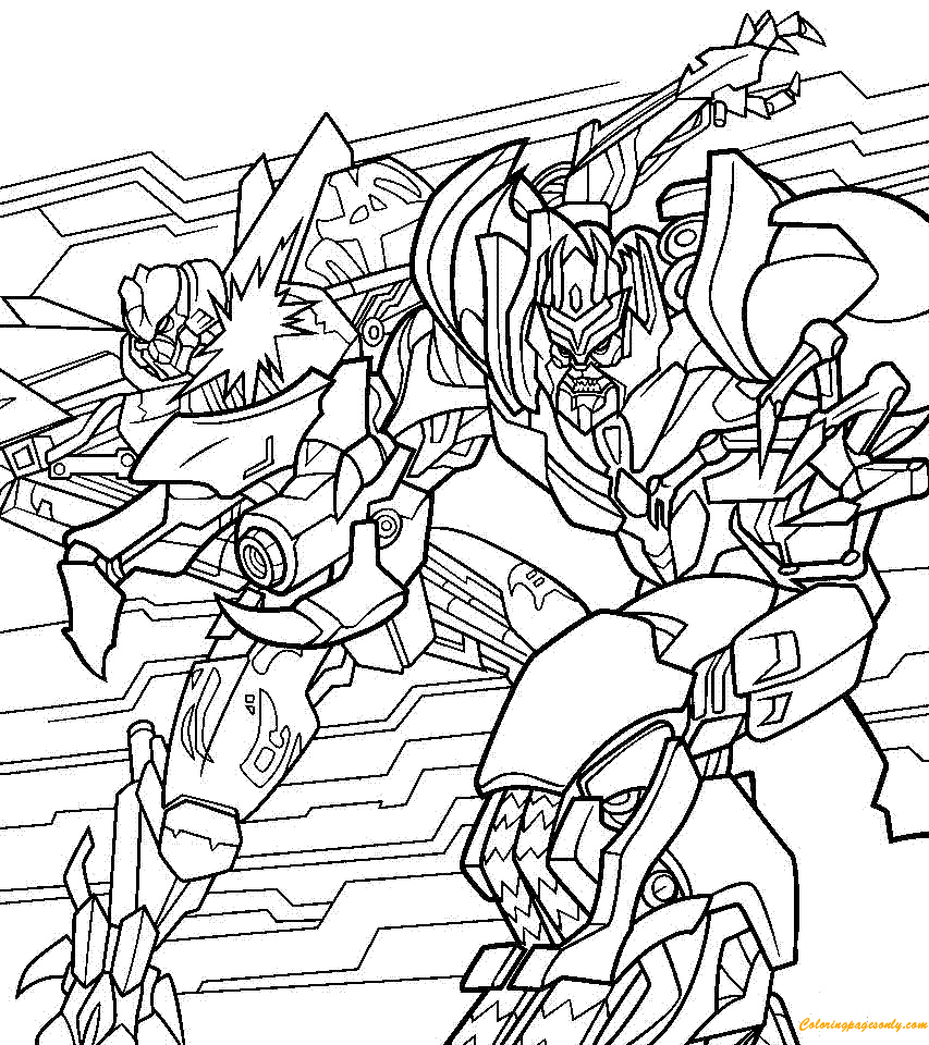 Optimus And Megatron Fighting from Transformers