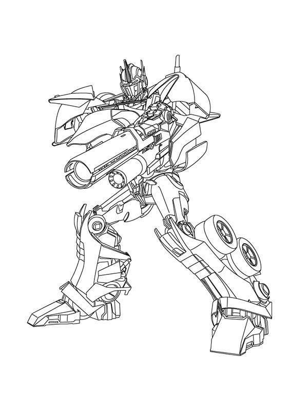 Optimus Prime From Transformers Coloring Page