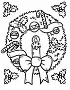 Ornament Wreath Christmas 1 Coloring Page