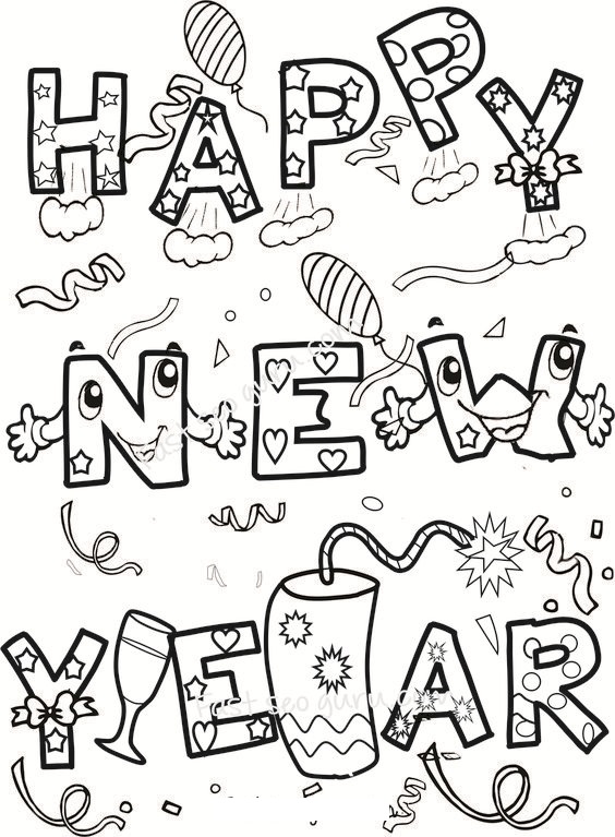 Our New Year Here Coloring Pages