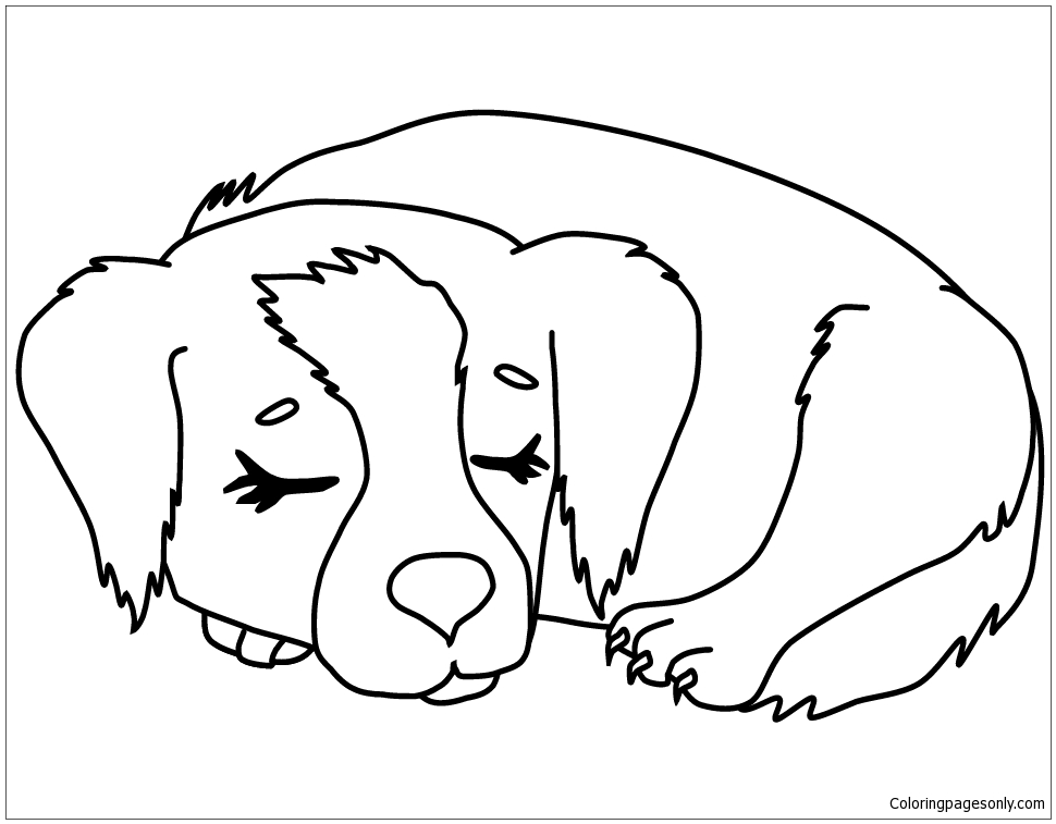 Outstanding Cute Puppy Coloring Pages