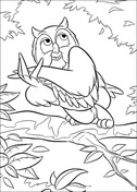Owl  from Bambi Coloring Pages