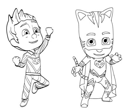 Desenho de Pijama Hero Connor é Catboy de Pj Masks para colorir