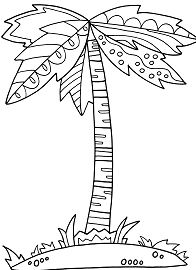Palm Tree Coloring Pages