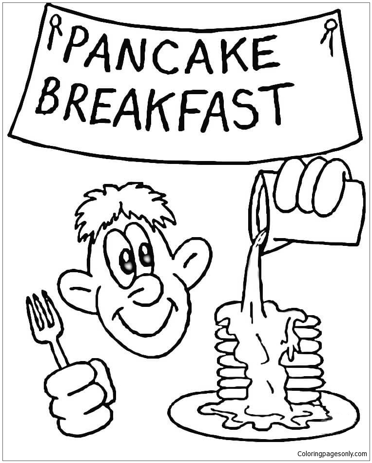 Pancake Breakfast Coloring Pages