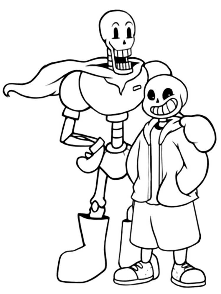 Papyrus and Sans Coloring Page