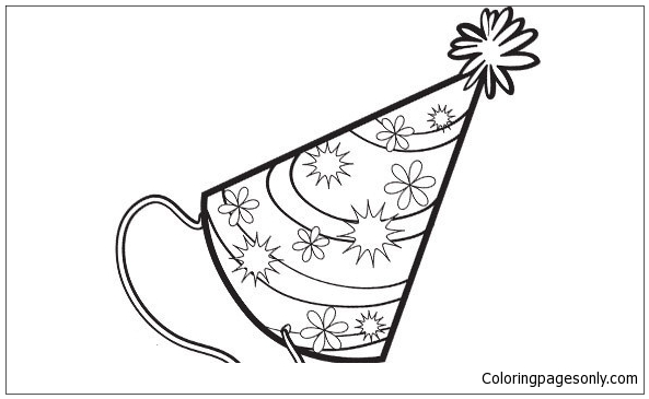 Party Hat Coloring Pages - Holidays Coloring Pages - Free Printable