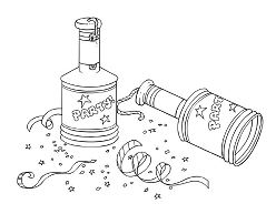 Party Poppers Coloring Page