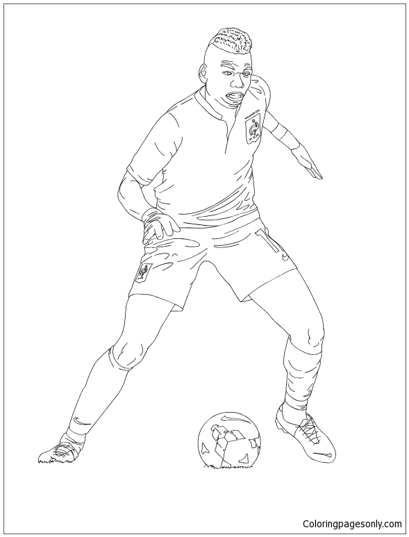 Paul Pogba-image 1 Coloring Pages - World Cup Coloring Pages - Coloring