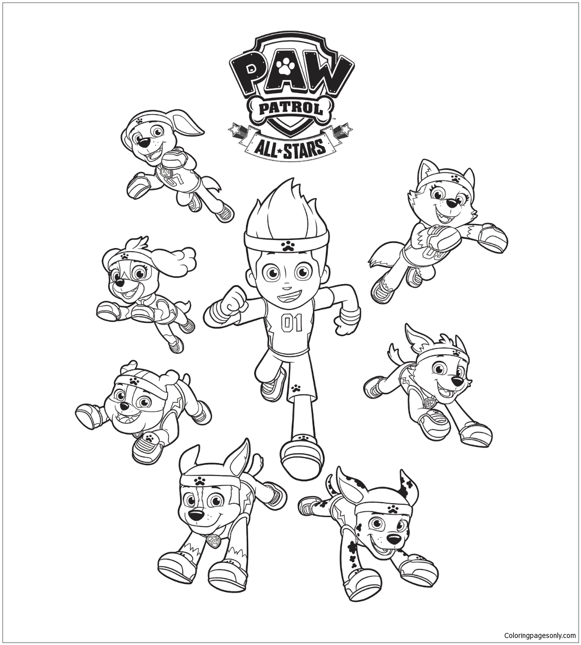 Paw Patrol 16 Coloring Page - Free Coloring Pages Online