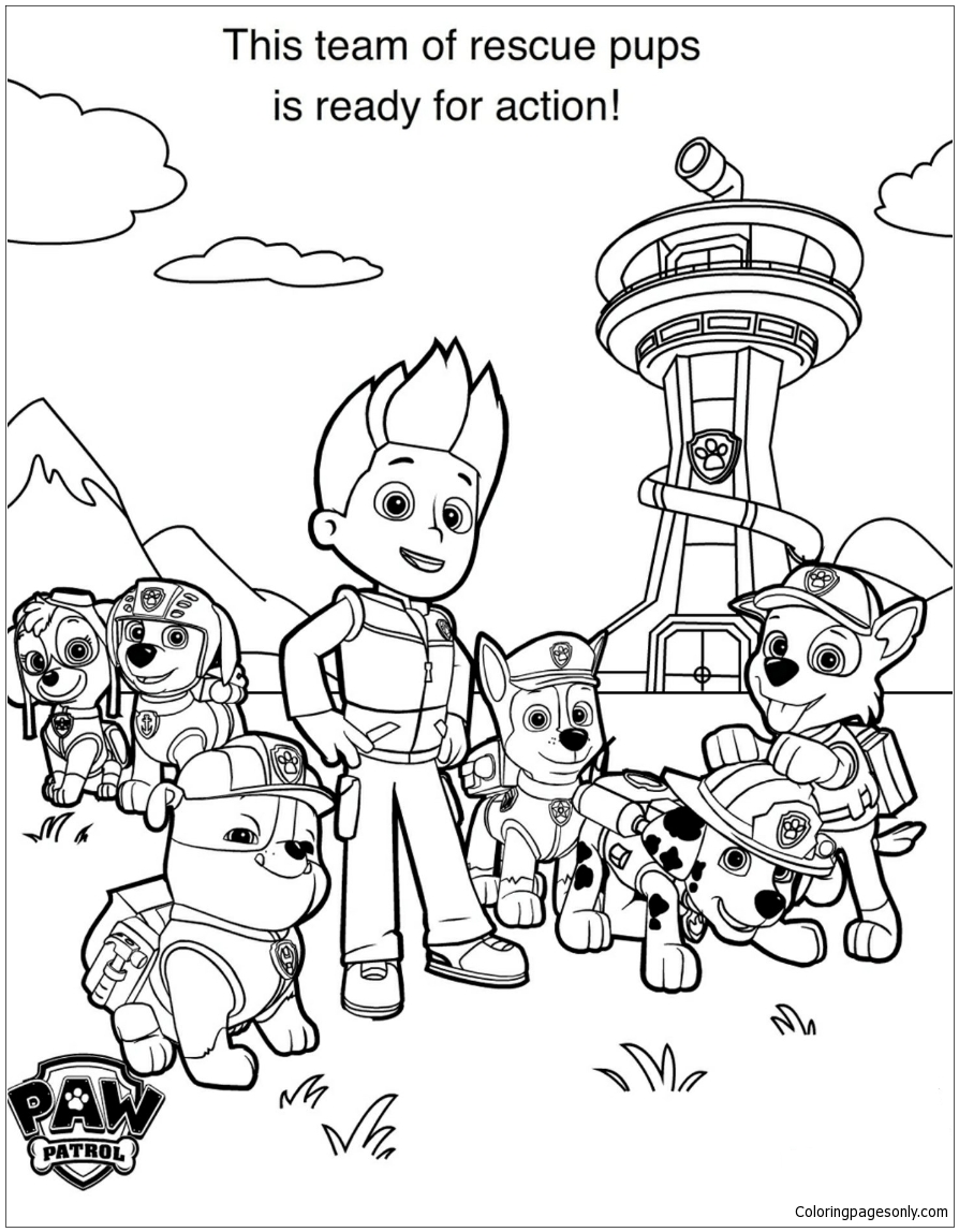 Pagina da colorare di Paw Patrol 17