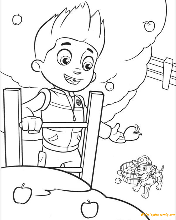 Paw Patrol Cat Rocky Coloring Pages - Cartoons Coloring ...