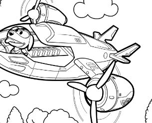 Paw Patrol flying Coloring Page
